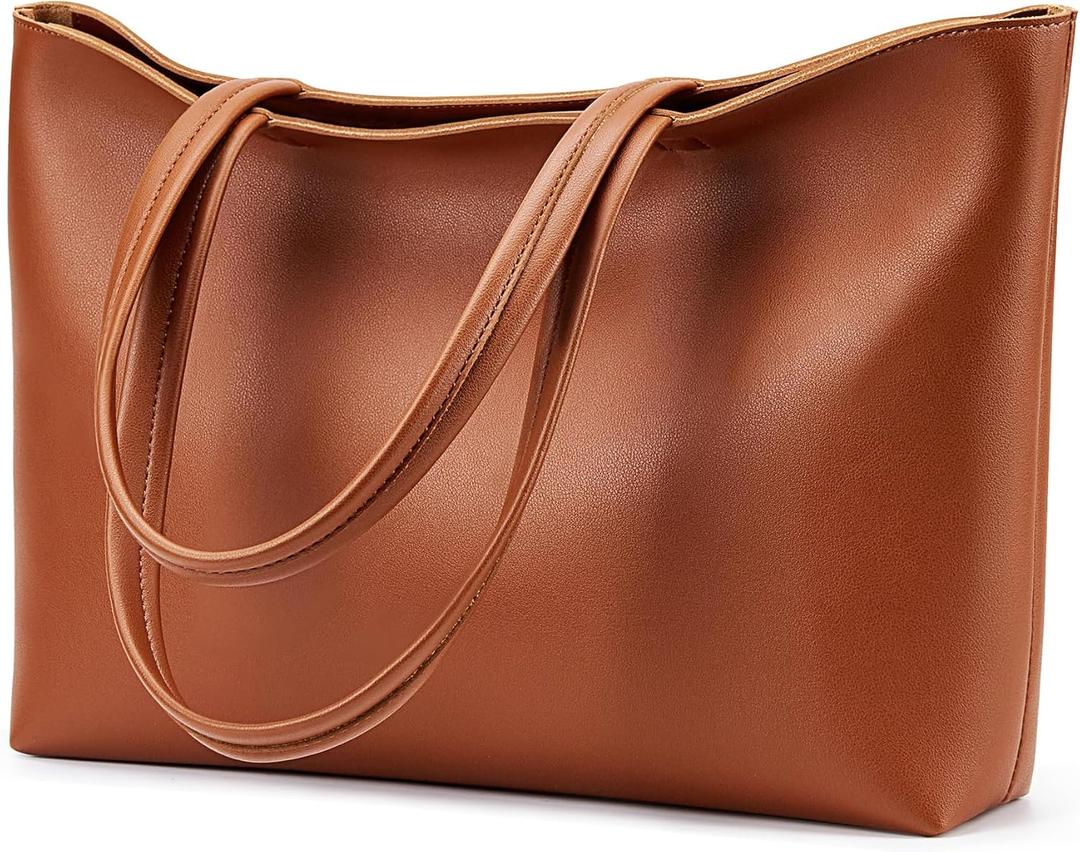 KALIDI Tote Bag Zipper Shoulder Bag Faux Leather Purses Satchel for Women Casual Handbag Work Dating College