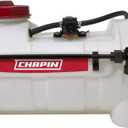 Chapin 97200E Made in the USA 15 Gallon ATV/UTV 12 Volt Mounted Spot Sprayer With 6 Inch Wide Mouth, High Performing 12 V Diaphragm Pump and Filtration System and 18 Inch Spray Wand, Translucent White