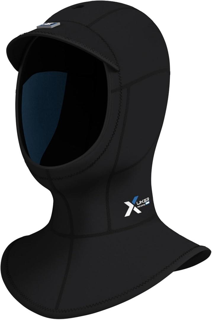 XUKER Neoprene Wetsuit Surf Hood for Men Women 5mm 3mm Wet Suit Hood with Fleece Lining for Ears Part Keep Warm in Cold Water (Medium)