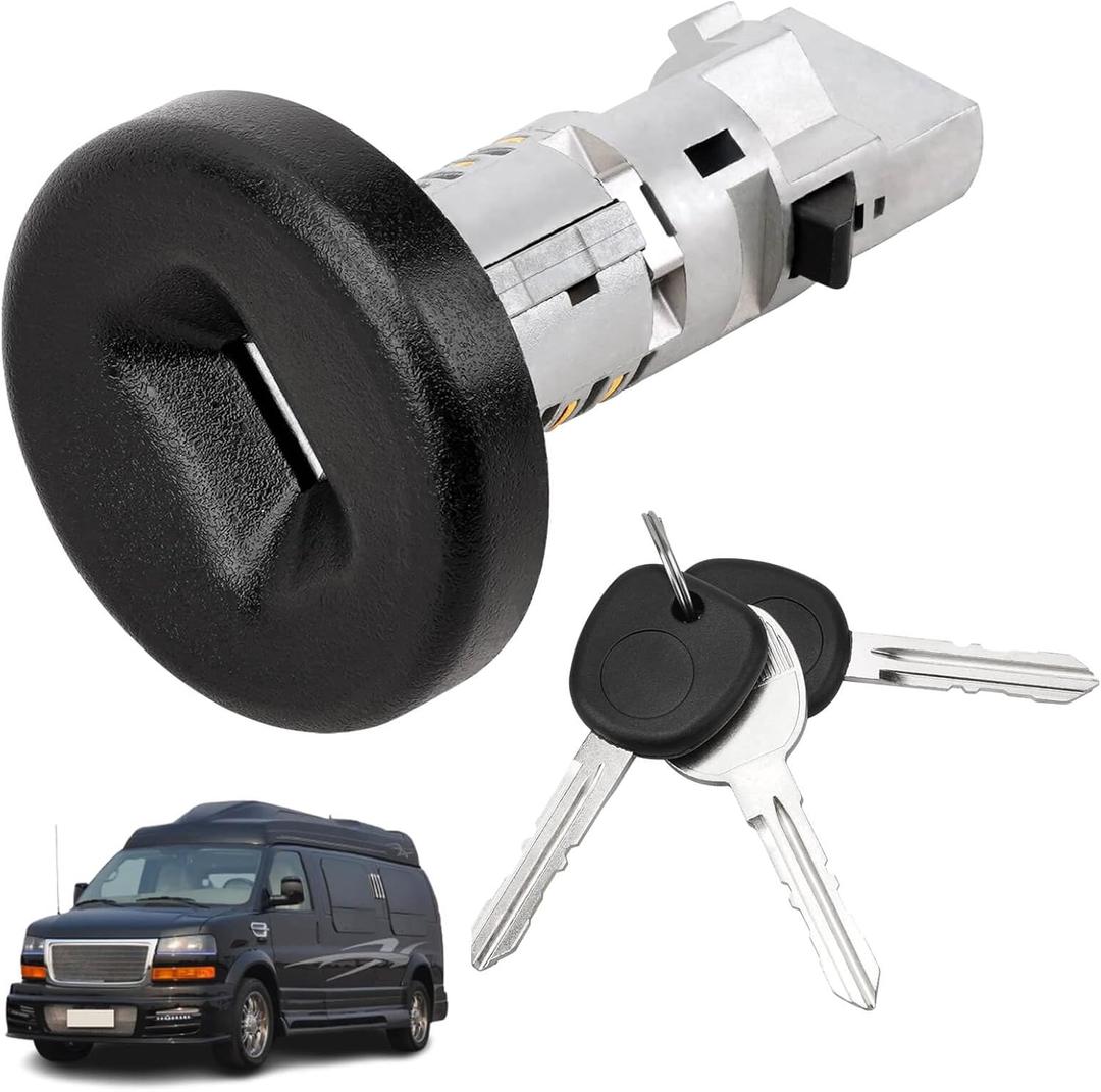 RAMATA 924-796 Ignition Switch Lock Cylinder &Non-Transponder Key Fit for 2007-2014 Chevy Silverado1500 2500 3500 Suburban Tahoe Avalanche, GMC Sierra Yukon Denali,Express Savana 08-14,Cadillac Buick