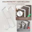 FYY 2 Packs Over The Door Hooks, Double Sided Door Hanger Hook - Heavy Duty No Drill Wall Hooks for Hanging Coats, Towels, Bags, Kitchen Closet Fits Most Doors Up to 1-7/8" Thickness (5.12" L, White)