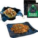 RAINDEWAY 9x9 Feet Black Poly Tarp (2pack) with Drawstring, Reusable Leaf Lawn Garden Yard Waste Tarp Bag