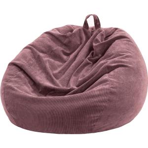 3 ft Bean Bag Chair Cover (No Filler) 35"43" Large Stuffed Animal Storage Bean Bag Washable Beanbag Chair Cover Premium Corduroy Stuffable Bean Bag Cover for Adults,Kids,Fuchsia 300L