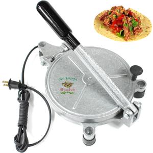 Electric Tortilla Press Maker Chapati Machine Flour Burrito Roti Press (8 IN)