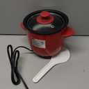 DASH Mini Rice Cooker Steamer with Removable Nonstick Pot, Keep Warm Function & Recipe Guide, Half Quart, for Soups, Stews, Grains & Oatmeal - Red