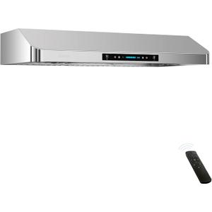 IKTCH 30 Inch Under Cabinet Range Hood with 900-CFM, 4 Speed Gesture Sensing&Touch Control Panel, Stainless Steel Kitchen Vent with 2 Pcs Baffle Filters(IKC01-30)