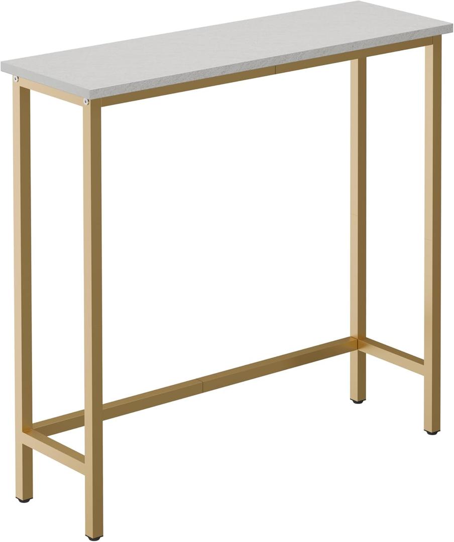 HollyHOME Narrow Hallway Table, 29.5" Small Console Stand, Slim Entryway Table, Sofa Desk, for Hallway, Bedroom, Living Room, Foyer, Rock Texture