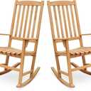 Cambridge Casual Thames Natural Teak Wood Frame Rocking Chair with Slat Seat
 Natural Teak, 28 inches x 32.25 inches x 44.5 inches