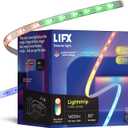 LIFX Smart WiFi Light Strip 6.6ft (Polychrome Multicolor, 8 Addressable Zones) Cuttable & Extendable Up to 32.8ft, Works with Alexa, Google Home & Siri, LED Strip Kit with Controller & Power Supply