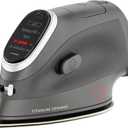 CHI Mini Steam Iron for Clothes, Sewing, Crafting and Travel with Titanium Infused Ceramic Soleplate, 1000 Watts, XL 10 Cord, 3-Way Auto Shutoff, Portable, Vacation Essentials, Black (13120)