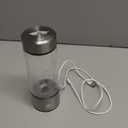 Hydrogen Water Bottle Generator - Portable Hydrogen Water Ionizer Machine SPE PEM Tech, Rechargeable Hydrogen Rich Water Glass Bottle for Home Gym Office and Travel Hydrogen Bottle (Silver)