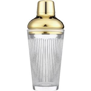 Cocktail Shaker Set 17oz, Gold Glass Martini Shaker with Strainer & Lid, Durable Bar Tools for Home Bartenders, Gift Box Included