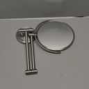 Zadro LED Lighted Dual-Sided 5X/1X Magnification Wall Mount Bathroom Beauty Makeup Mirror, Satin Nickel