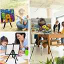 AROIC 17-66 Inch Art Easel Stand, Sturdy Aluminum Tripod for Table Top & Floor Painting - Portable Adjustable Display Easel for Canvases with 1 Storage Bag | Studio, Hobby & Professional Artist Easels