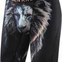 Arjen Kroos Men's Compression Shorts Athletic Workout Running Performance Underwear Long Boxer Briefs (XX-Large, Lion)