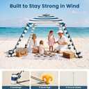 ABORON 10x10 FT Beach Cabana, Pop Up Beach Canopy with Side Wall, UPF 50+