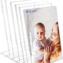 8x10 Acrylic Picture Frames, Set Of 6 Clear Acrylic Frameless Transparent Frame Gift for Desktop Display, Vertical Standing Picture or Display Sign Holder with Inserts for Home Office