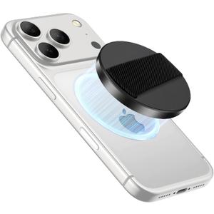 SURITCH for MagSafe Phone Grip, Magnetic Phone Loop, Detachable Magnet Cell Phone Finger Strap for iPhone 17 16 15 14 13 12 Series & MagSafe Cases, Black