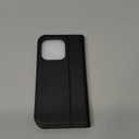 SHIELDON Case for iPhone 15 Pro 5G 6.1", Genuine Leather Wallet Flip Cover RFID Blocking Card Slots Magnetic Closure Shock-Absorbent Case Compatible with iPhone 15 Pro 2023 - Black