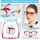 MARE AZZURO Reading Glasses Women Readers 5.0 Stylish Round Reader +5.00 with Spring Hinge