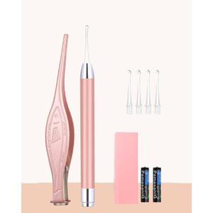 7Pcs Ear Wax Removal Tool with Light: Ear Cleaner Kit-Ear Scope with Stainless Steel 360 Spiral, Earwax Spoon Digger & Ear Tweezers with LED Light for Adults Kids - Ear Wax Remover with Storage Box