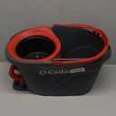 O-Cedar EasyWring Microfiber Spin Mop, Bucket Floor Cleaning System, Red, Gray, Standard