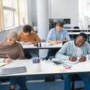 Aodaer 96 Pieces Multicolor Ballpoint Pens, 0.5 mm 6 Colors Transparent Barrel Ballpoint Pen, 6-in-1 Multicolor Retractable Pens for Office Supplies Party Favors Gifts