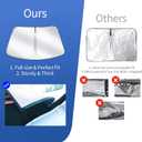 Upgraded Sunshade, Improved UV Protection Fabric, Foldable Front Sun Shade, Custom Accessories for Tesla Model 3/Y/Y Juniper 2016 to 2026