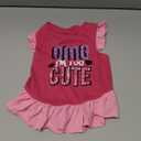 D-GROEE Dog Dress Innovative Eye-catching Cotton Beautiful Heart Pattern Dog Dress for Decoration Watermelon Red, Medium 