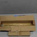 Gold Decorative Crystal Curtain Rods:18-45 Inch Heavy Duty Adjustable Window Curtains Rods for Bedroom Living Room,Brass Golden Modern Girly Acrylic Drapery Rod with Sheer Bling Foil Finials