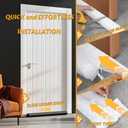 MAXTID Large Door Draft Stopper for Bottom of Door 36 Inch Under Door Draft Blocker Under Door Gap Filler Weather Stripping Adjustable Double Door Sweep Door Draft Guard Window Seal Black