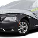 KouKou Oxford Car Cover Waterproof All Weather for Automobiles, Fit Sedan Dodge Charger, Chrysler 300, Hyundai Genesis, Mercedes Benz S Class,BMW 7 Series, etc (208 X 78 X 59 inch)