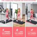 Walking Pad with Incline, 2026 Upgrade Electric Small Walking Pad with Handle Bar, 3.0HP Protable Walking Pad Treadmill with Handles and Incine for Home Small, 0.6-7.6MPH, 350LBS