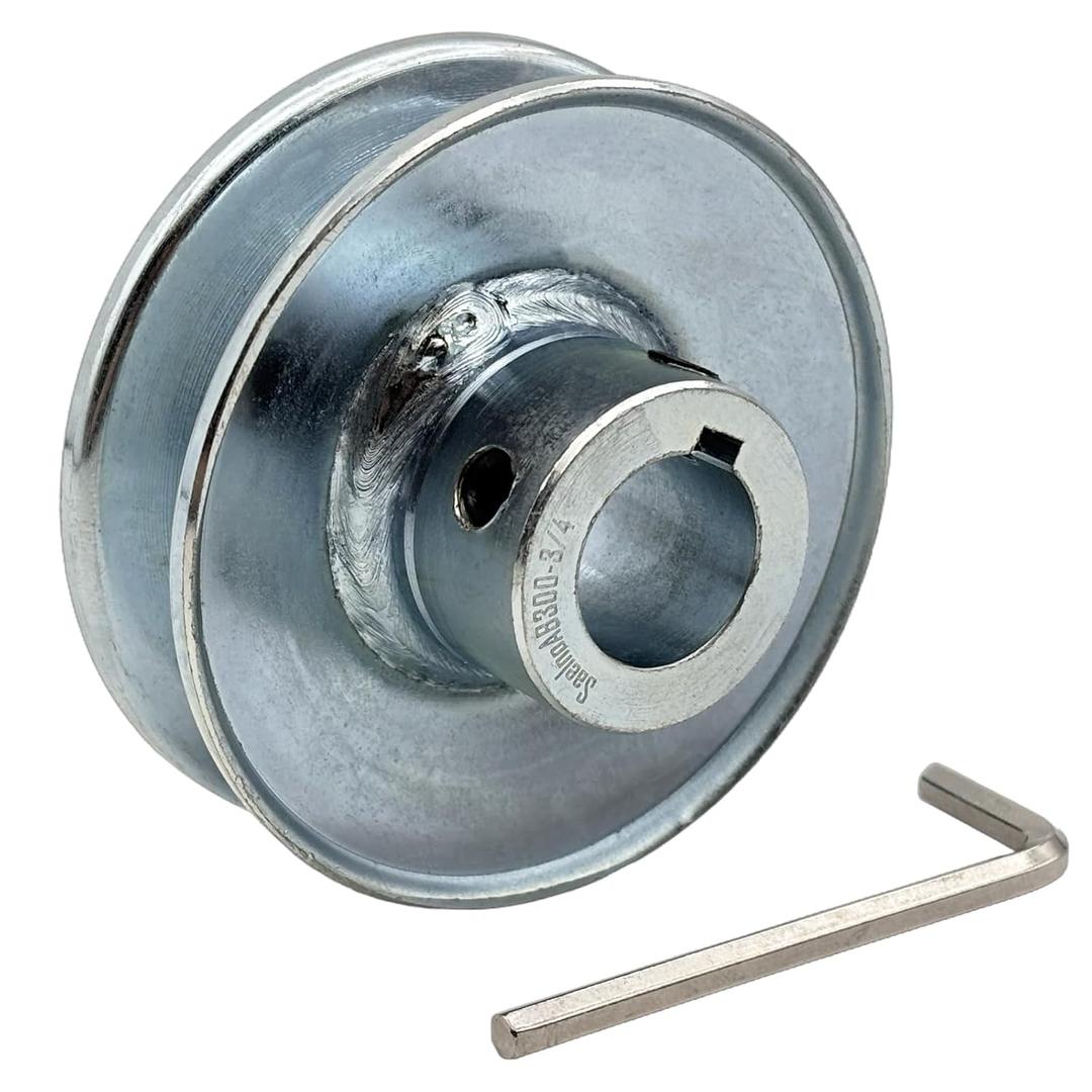 AB300-3/4 Single Groove Web Sheaves, v Belt Pulley 3/4 inch bore 3" OD,Motor Pulley Carbon Steel for A B 5L 4L V-Belts