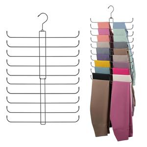 ZEDODIER Legging Organizer for Closet Hanging, Rotatable Yoga Pants Hanger for Women's XS-XL and Girls' Leggings, Holds Up to 20 Pairs Leggings, Space-Saving Closet Organizers and Storage, Black