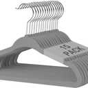 BAGAIL Kids Velvet Hangers 11 Inches Children's Clothes Hangers Non-Slip Baby Hangers for Infant/Toddler (Grey,15pack)