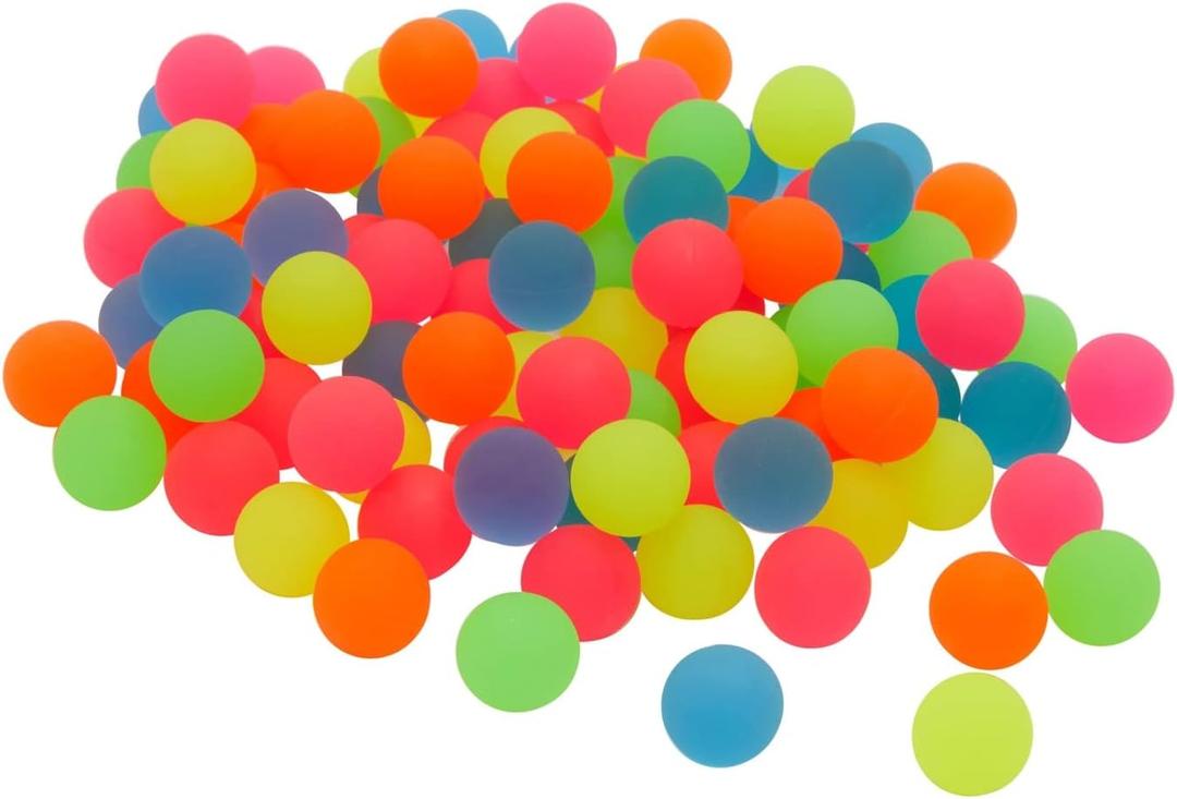 Juvale 100 Pack Bouncy Balls for Kids Bulk - 1 inch/ 25mm Rubber Super Bounce Balls for Birthday Party Favors, Prizes, Gifts (Neon) - Neon Party Favors