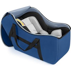 Padded Car Seat Bag Compatible with Most Nuna Pipa Car Seats UPPAbaby MESA V2 without Base & Chicco KeyFit 30 and Base, Car Seat Travel Bag for Airplanes, Blue