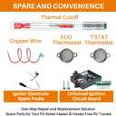 3 In 1 RV Water Heater Replacement Parts Spare Kit for Atwood/Dometic, 91365 RV Water Heater Circuit Board, 91447 Thermal Cut Off & Thermostat Kit, 93868 Spark Probe Igniter Electrode
