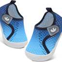 FEETCITY Wide Baby Water Shoes Boys Girls Barefoot Shoes Quick-Dry Kids Aqua Socks for Beach Swim Pool (6-12 Months Infant, Blue Gradient)