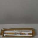 Curtain Rods for windows 32-48 inch, 5/8 inch Decorative White Splicing Heavy Duty Metal Curtain Rod set with Brackets