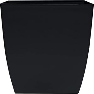 The HC Companies 8 Inch Aria Square Self Watering Planter - Plastic Plant Pot for Indoor Outdoor Plants Flowers Herbs, Matte Black