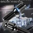 GAsupply M14x1.25 Lug Bolts 28mm Shank fits for BMW i3, i4, i5, i7, i8, ix, M2, M3, M4, M5, M8, x1, x2, x3, x4, x5, x6, x7, xM, Black 14x1.25 6 Spline Wheel Lug Bolt Conical Seat, 20 pcs+1 pcs Key