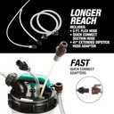 OEMTOOLS 24936 Manual Fluid Extractor Pump, 2 Gallon (8L) Oil Extractor Pump Capacity, Use for Oil, Coolant, and Transmission Fluid, 2 Dipstick Adapters, 5ft Hose (8.0 Liter)