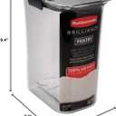 Rubbermaid Brilliance 16-Cup Airtight Food Storage Container with Lid Clear/Grey - optimal for pantry organization flour sugar and food storage