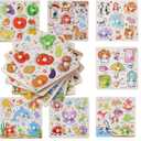 Wooden Puzzles for Toddlers 1-3, 8 Pack Peg Puzzles for Kids with Animals, Dinosaurs, Fruits, Vegetables, Educational Preschool Learning Toys, Birthday Gifts for Boys, Girls