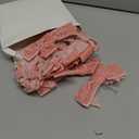 Glitinsel 30 Pcs Velvet Ribbon Bows 5" x 4" Pre Tied Christmas Velvet Bows with Twist Tie for Gift Packaging Christmas Tree Wreaths Door Windows Wedding Party Decoration(Dusty Pink)