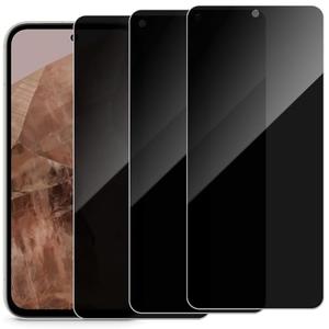 DYNASCO 3 Pack Privacy Screen Protector for Google Pixel 8A 6.1", 9H Hardness Anti-Scratch Anti-Spy Tempered Glass Film for Google Pixel 8A - NO Compatible Fingerprint, Anti-Shatter, Case Friendly