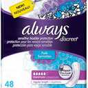 Discreet, Incontinence Pads, Maximum, Regular Length, 48 Count by Always