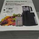 Cold Press Juicer, 5.5inch Wide Feed Chute Juicer Machine, Slow Masticating Juicer for Whole Vegetables & Fruits, Black